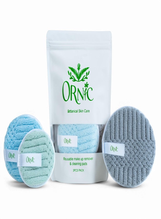Ornic Reusable Makeup Remover Pads – Ultra-Soft Microfiber Face Pads – Eco-Friendly Facial Cleansing Discs for All Skin Types – 3 Sizes for Full Face & Eyes - Image 1